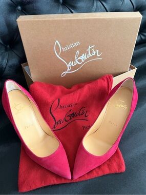 NWT Christian Louboutin Pink Suede SO KATE 100mm size 36